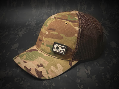 Hat - MultiCam® Standard & MultiCam® Black snap back - Custom patch panel - low profile