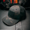 Hat - MultiCam® Standard & MultiCam® Black snap back - Custom patch panel - low profile
