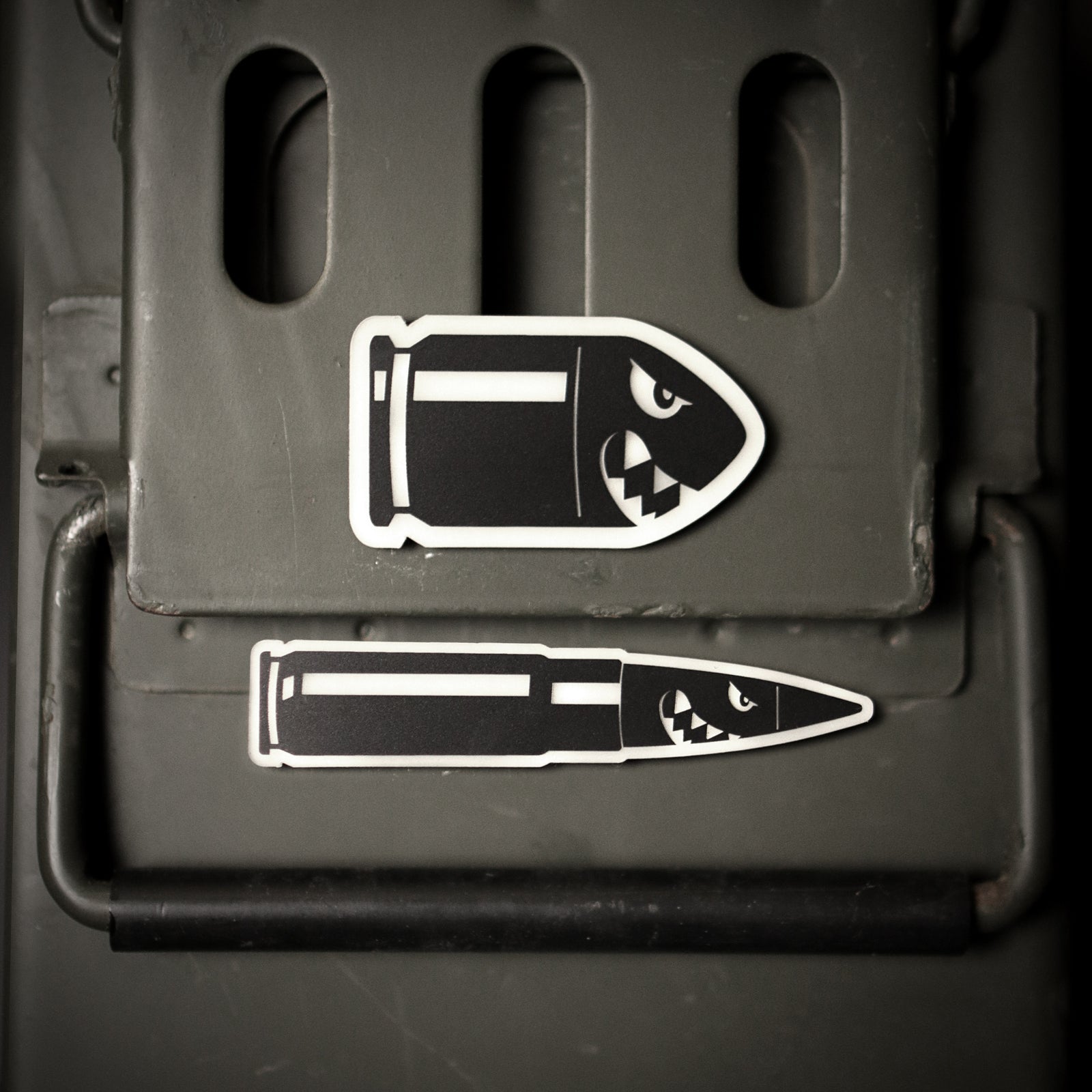 RETRO Ammo Can GITD Peel n Stick Label / Patches