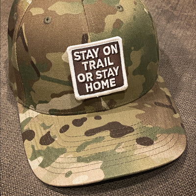 TRAILS V1 "STAY ON TRAIL OR STAY HOME" PATCH SET & Sticker