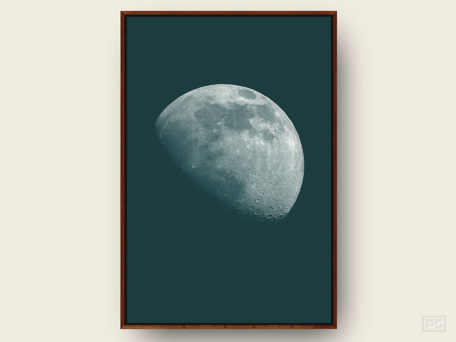 Framed Canvas Print "The Moon Waxing Gibbous"